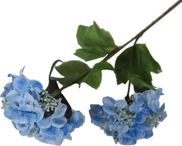 Globalgiftshop Steelbloem - kunstbloem hortensia klein bloemig 48 cm blauw