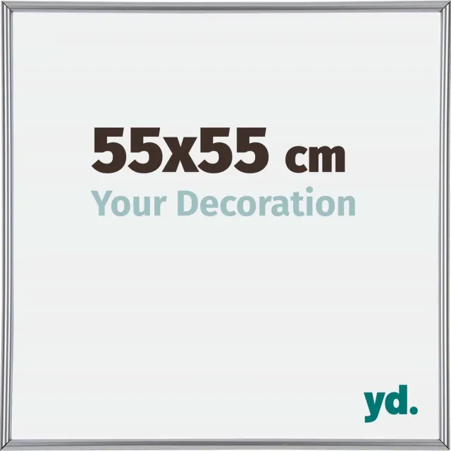 yd. Your Decoration - Fotolijst 55x55 cm - Kunststof - Zilver Hoogglans - Annecy