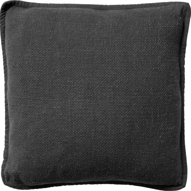 Dutch Decor BOWIE - sierkussen 45x45 cm - gewassen katoen - Raven - zwart - Inclusief binnenkussen - Luxe kussens voor woonkamer & bank