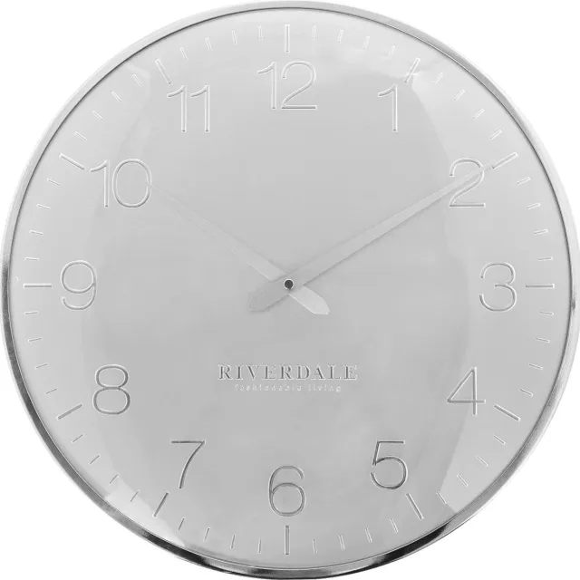 Riverdale Wandklok Ritz zilver 40 cm