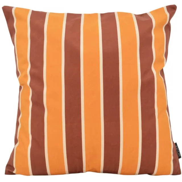NOVÉE Riviera Stripe Terra/Roest Kussenhoes | 45 x 45 cm | Katoen/Polyester