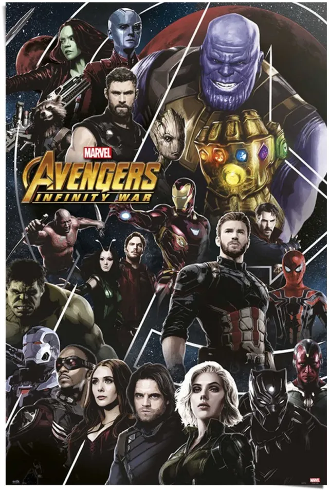 Reinders Poster Marvel Avengers - Infinity War - 91,5 x 61 - Papier - REINDERS zwart