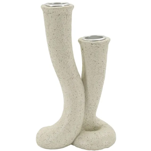 Mauro Ferretti Kandelaar Stons 10×6,5×17,5 cm Crème