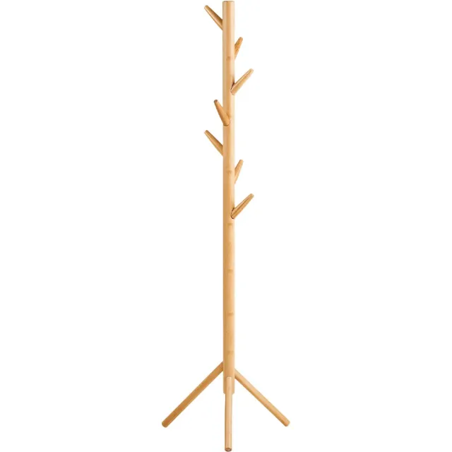 Artichok Guss Bamboe Kapstok Naturel - Staand - 7 Haken - Hal - 163 x 50 cm Naturel bamboe