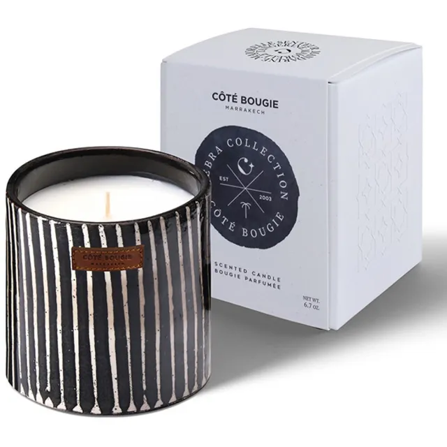 Côté Bougie geurkaars Zebre - Mandarine/majorelle Small Zwart