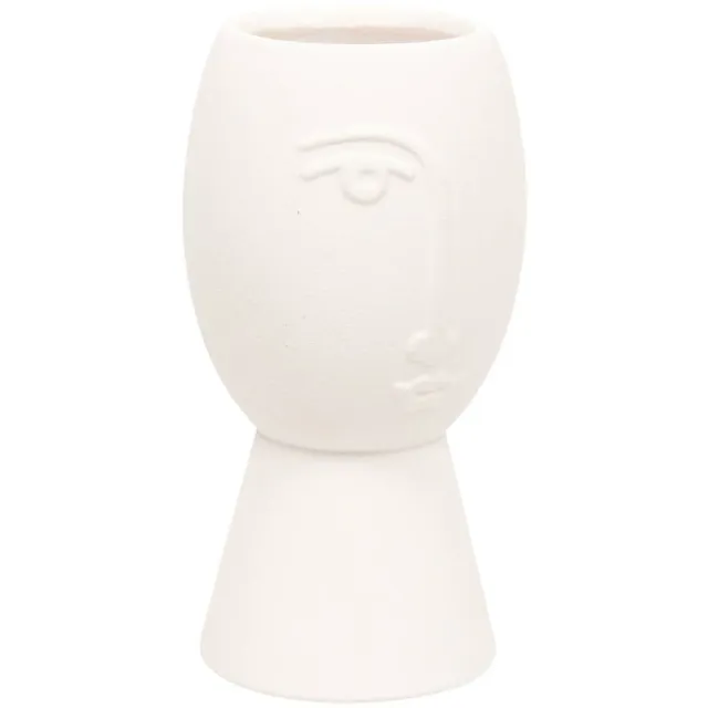 Atmosphera Créateur d'intérieur® PAM-vaas met gezichtsmotief van dolomiet Blanc