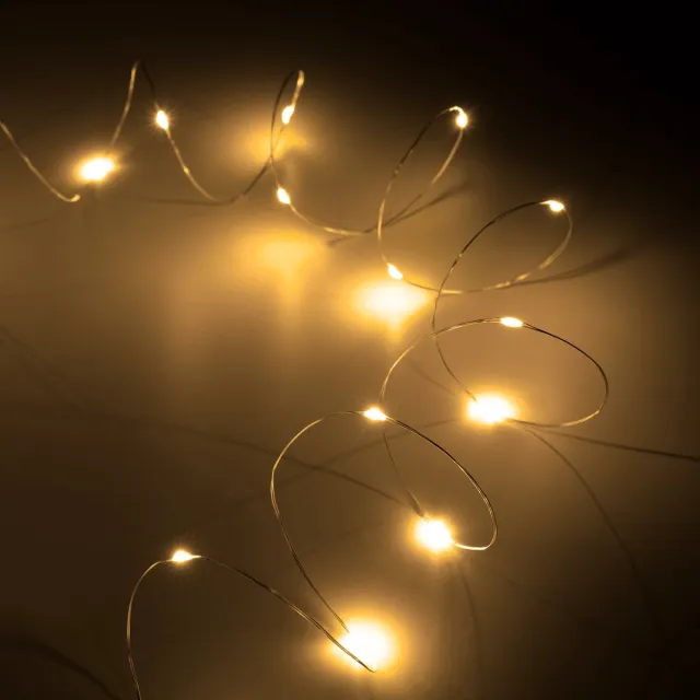 ABC-Led Kerst LED verlichting - Ultra dun - Warm wit - 5 meter - Op batterijen