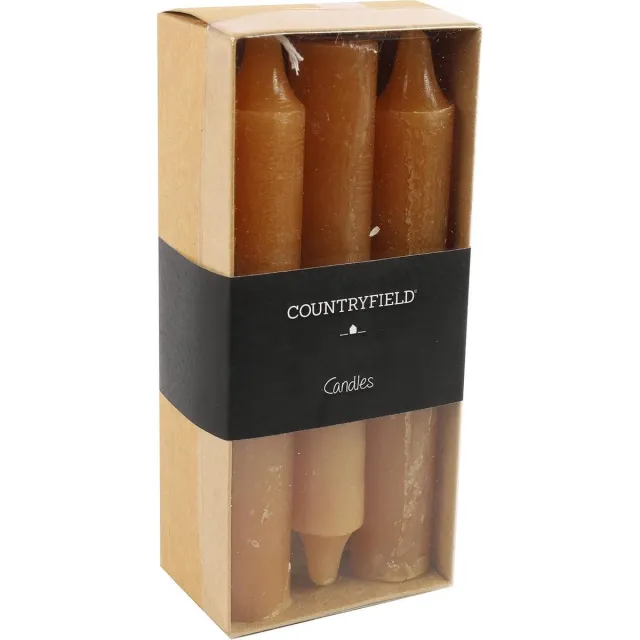Countryfield Set van 6 kaarsen Countryfield 14cm | Amber