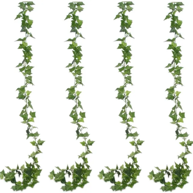 Mica Decorations Kunstplanten Hedera Slinger - 4x - 180 x 11 cm - groen - kunststof - decoratie - bladgroen