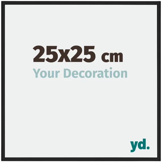 yd. Your Decoration - Fotolijst 25x25 cm - Aluminium - Zwart Hoogglans - Miami