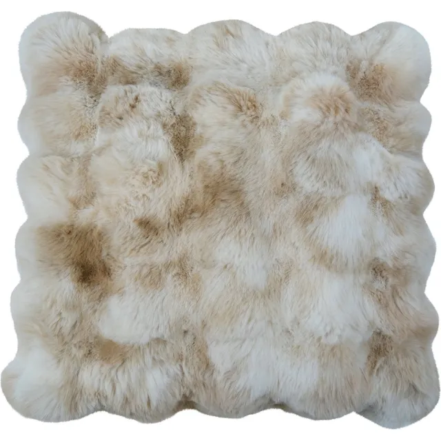 Mars & More Kussen teddy bubble - sierkussen - beige - 45 x 45 cm Bruin