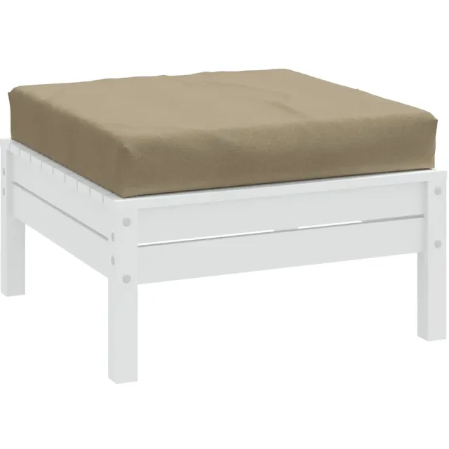 vidaXL Palletkussen 60x60x9,5 cm stof gemêleerd taupe
