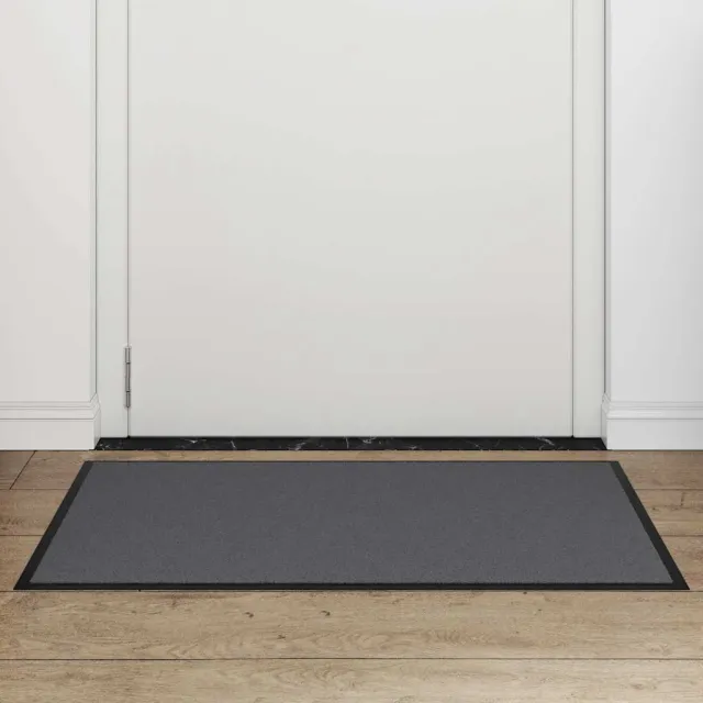 vidaXL Deurmat 60x90 cm antracietkleurig