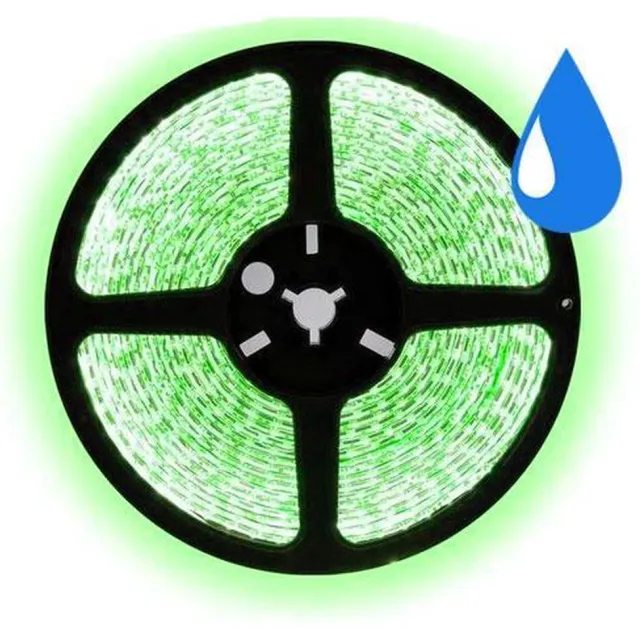 ABC-Led 5 meter groen led strip waterproof - IP65 - 60Leds/m - 12V