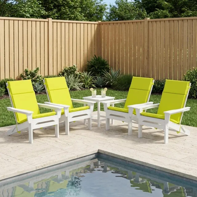 vidaXL Kussen voor stoel met hoge rug GEMERT 6 st 100% Polyester groen