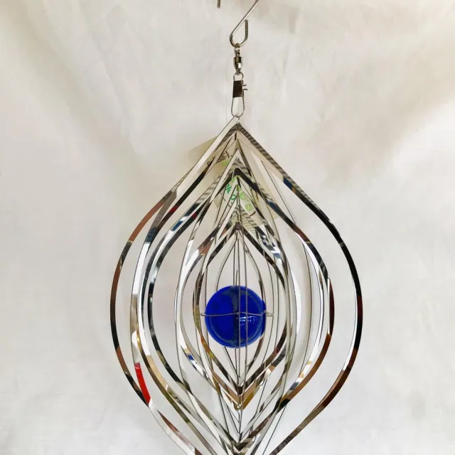 Nature's Melody Cosmo Spinner - ca. 8" / 20 cm kattenoog cat's eye windspinners Blauw