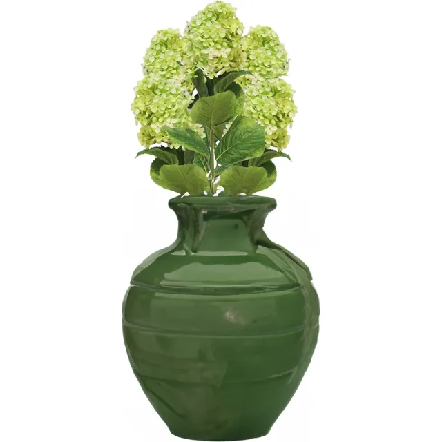 Bellatio Design Kunstbloem Pluimhortensia/hydrangea XL - 5x - 85 cm - losse steel - kunst zijdebloem - lichtgroen
