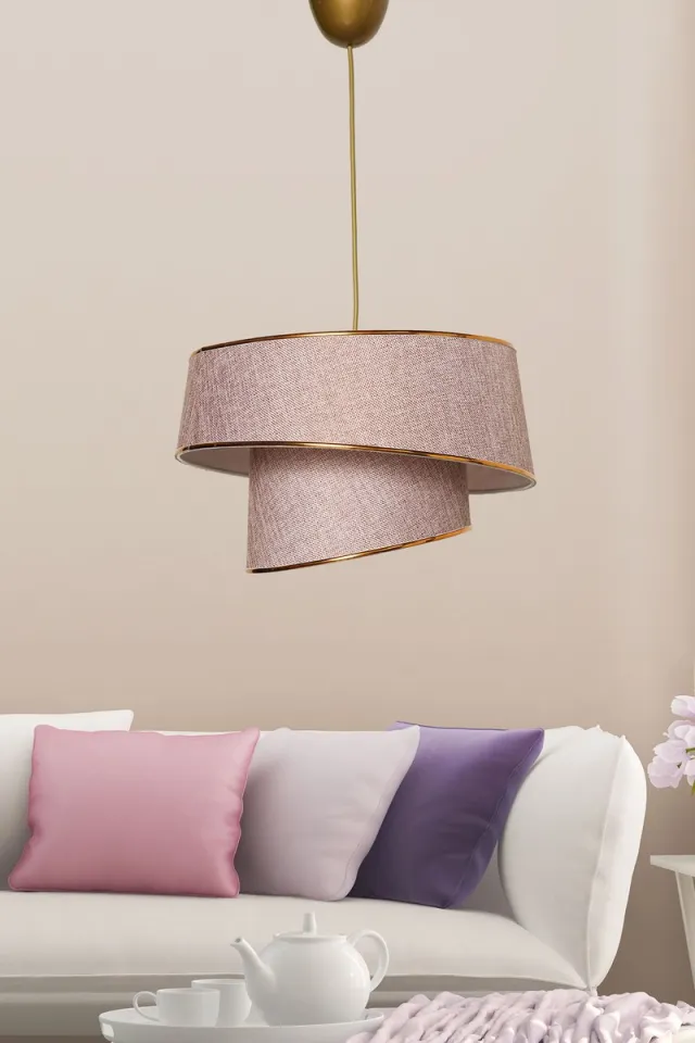 KOBO Living Asir - Kroonluchter - Goud - METALEN BEHUIZING - 41 x 40 x 22 cm