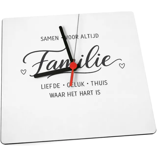 Mr Cadeautjes Klok 19 x 19 - design Een vergelijkbare warme typografische cadeaustijl met een ce | cadeau Wit