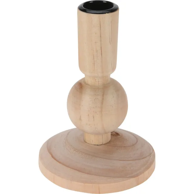 Home & Styling Collection Home Styling Collection - Houten kaarshouder, natuurlijk Beige