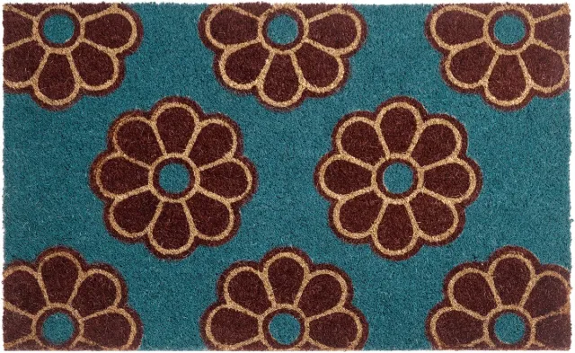 Beliani KULIK - Deurmat - Blauw - 45 x 75 cm - Kokosvezel
