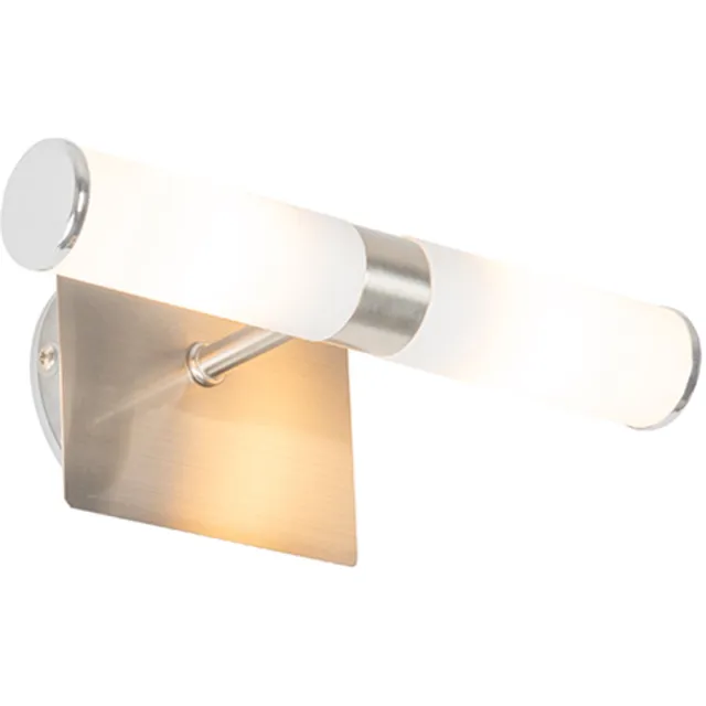 QAZQA bath - Moderne Wandlamp Up Down voor binnen voor badkamer - 2 lichts - D 115 mm - Staal