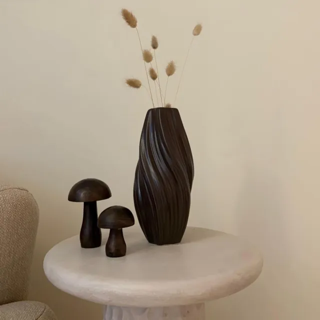 De Ridderinkhof Nordic Design Vaas Chocolade Bruin 25.5 hoog, 11cm diameter