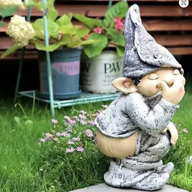 medj tuinkabouter -stinkende tuinkabouter -decoratie -buiten en.binnen dwerg grijs