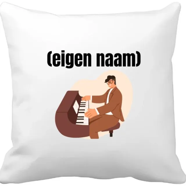 Akyol piano man met eigen naam Kussen hoes - Piano - muziek liefhebbers - iemand die houdt van piano spelen - verjaardag - cadeau - kado - 40 bij 40 cm Multicolor
