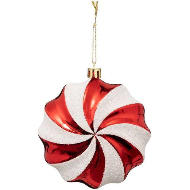 Feeric lights & Christmas Rood-witte plastic kerstspiraal, diameter 10 cm Rouge