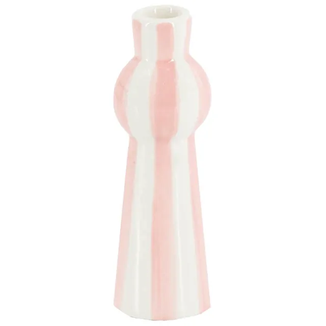 Homebound by Kolony Kandelaar keramiek stripes roze