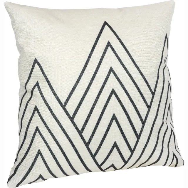 QUVIO Sierkussen met driehoek patroon - Gevuld - Sierkussens voor binnen - kussentjes bank - Kussentjes - Sierkussens vierkant - Gevulde sierkussens - Sierkussens beige - Figuren sierkussens - Sierkussens - 45 x 45 cm - Polyester - Zwart/Beige
