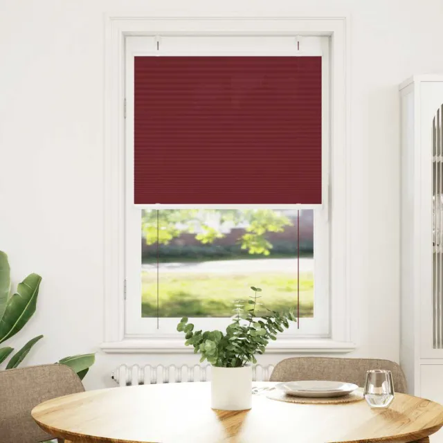 vidaXL Plissé rolgordijn 75x150 cm stofbreedte 74,4 cm bordeauxrood