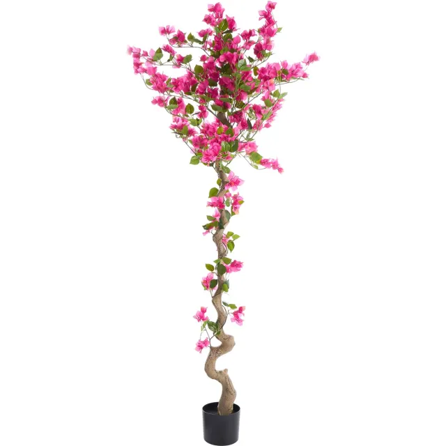 Beliani BOUGAINVILLEA TREE - Kunstplant in pot - Roze - Synthetisch materiaal