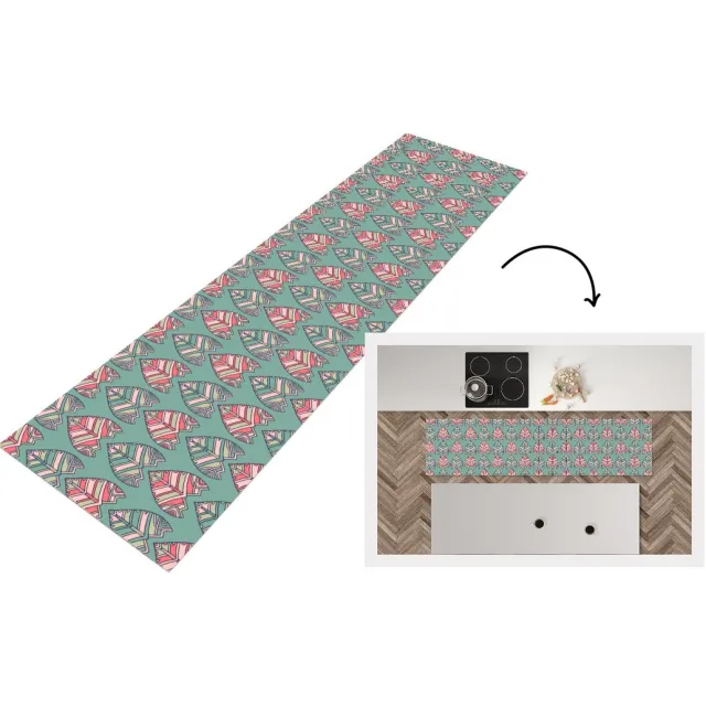 KitchenYeah Keukenloper - Keukenmat vinyl Patronen - Tribal - Retro - Keukenmatten loper - Keuken vloerkleed tapijt, foto 6