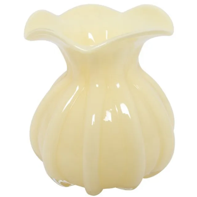 Countryfield Vaas Rian glas L14B14H15,5CM geel
