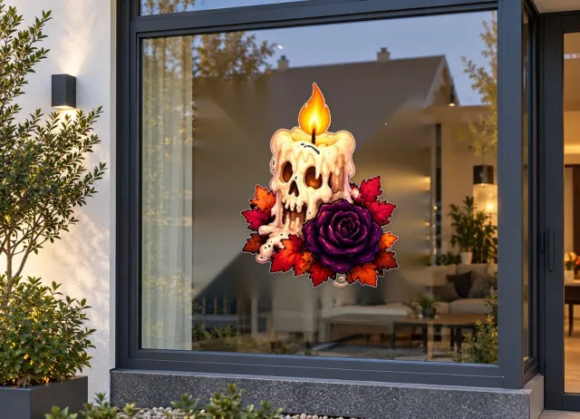 De Stickerman Halloween Raamsticker 100cm Breed Herbruikbaar Weerbestendig (CV21) Multi