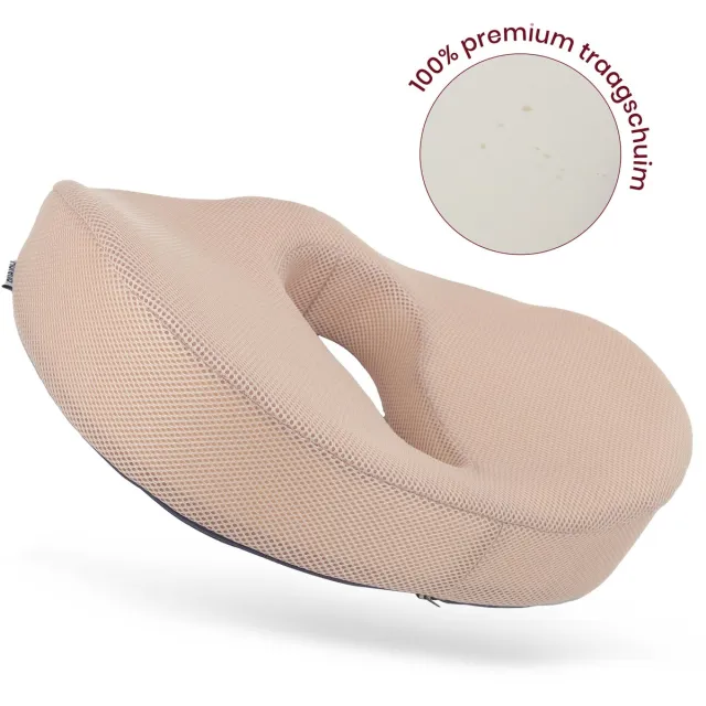 Morelia Zitkussen orthopedisch & ergonomisch - stuitkussen - wigkussen - ergonomisch zitkussen Beige