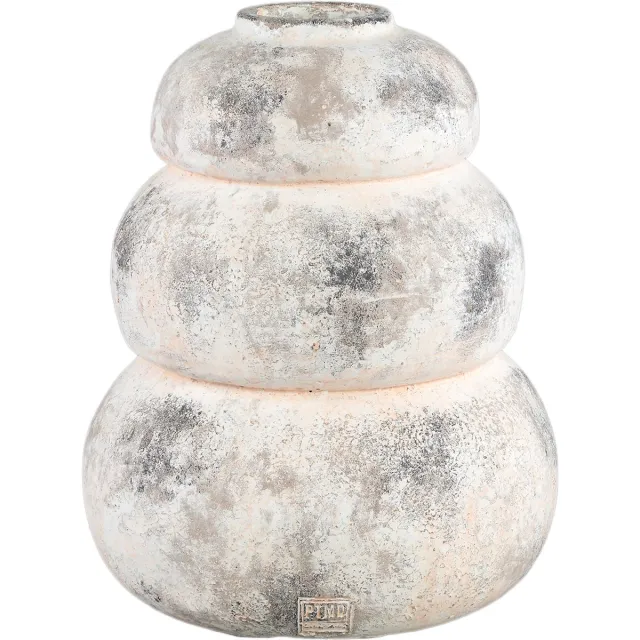 PTMD COLLECTION PTMD Bulby Pink cement layered bulb pot round