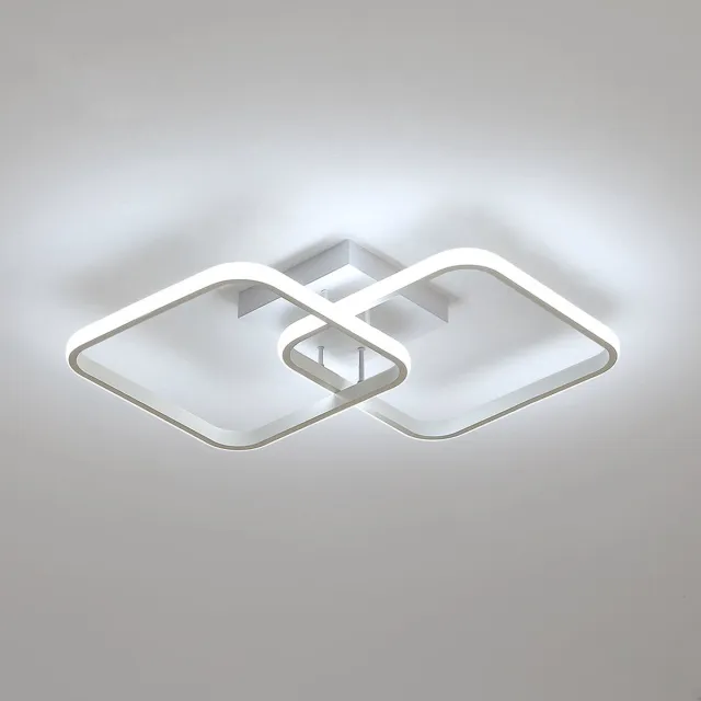 Riserva LED Plafondlamp Wit - 42W - 6500K Koud Wit - 4700lm - Moderne Vierkante Plafondverlichting voor Woonkamer en Slaapkamer