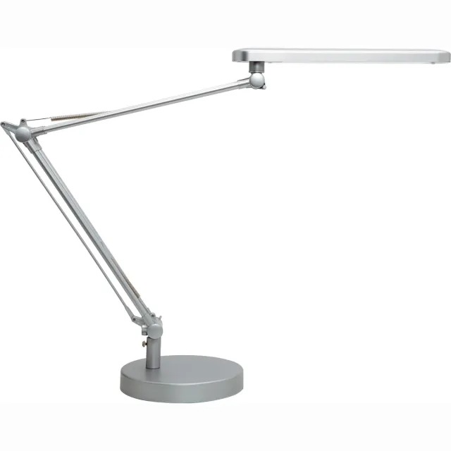 Unilux Mambo LED-bureaulamp. aluminium en ABS. metaalgrijs