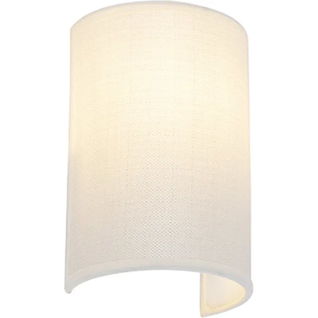 QAZQA drum - Moderne LED Smart Wandlamp incl. wifi voor binnen - 1 lichts - D 9 cm - Wit - Woonkamer | Slaapkamer | Keuken Wit Smart LED