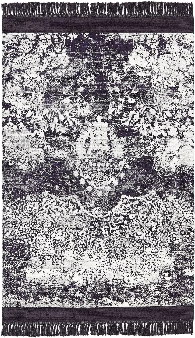 Beliani AKARSU - Vloerkleed - Wit - 140 x 200 cm - Viscose Paars
