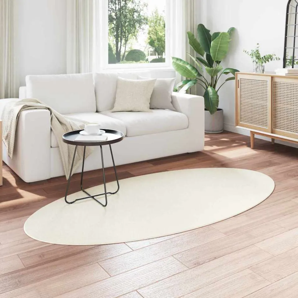 vidaXL Tapijt HUARTE Crèmekleurig 100 x 200 cm 100% Polyester, foto 3