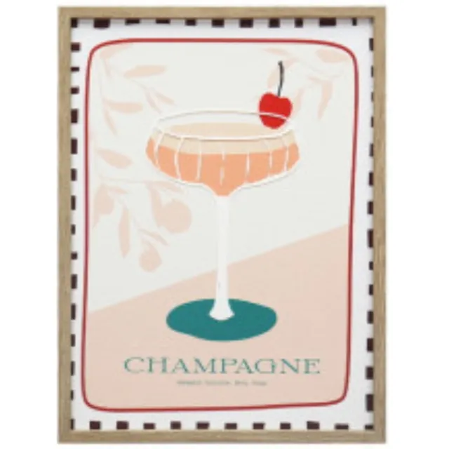 Item Int Champagne schilderij - Item Int. Oranje