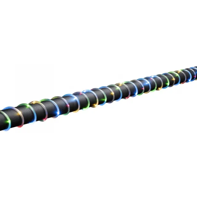 Konstsmide 3773 - Feestverlichting - mini ropelight transparant 65 lamps LED met timer - 500 cm - op batterij - voor buiten - multicolor