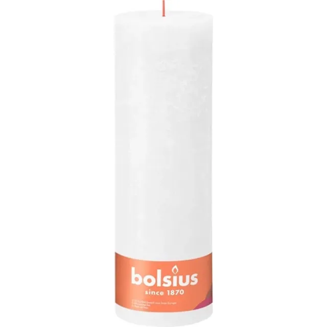 Bolsius 4 stuks Bolsius witte rustiek stompkaars 300/100 (200 uur) Cloudy White
