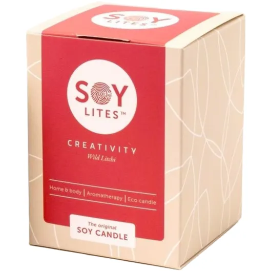 Soylites Soycandle Creativity - Wild Litchi gebroken wit