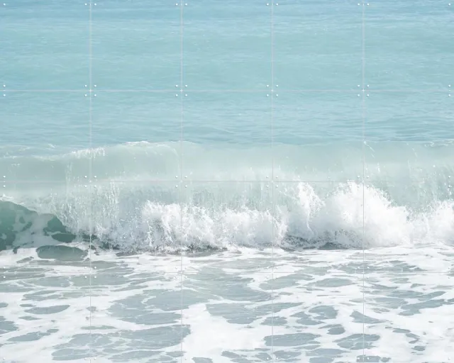 IXXI Wave after Wave, Henrike Schenk - 100 x 80 cm - Grote wanddecoratie en posters - Fotografie, Woonkamer, Slaapkamer, Zomer, Natuur Koele tinten / Blauw