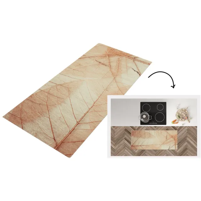KitchenYeah Keukenloper - Loper keuken - Bladeren - Plant - Natuur - Keukenloper vinyl Multicolor